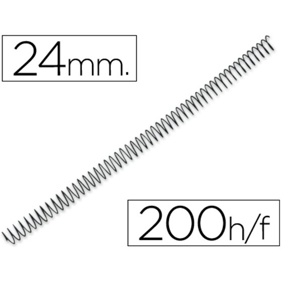 Espiral Metalico Q-Connect 56 4:1 24Mm 1,2Mm Caja De 100 Unidades