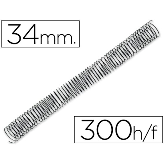 Espiral Metalico Q-Connect 64 5:1 34Mm 1,2Mm Caja De 25 Unidades
