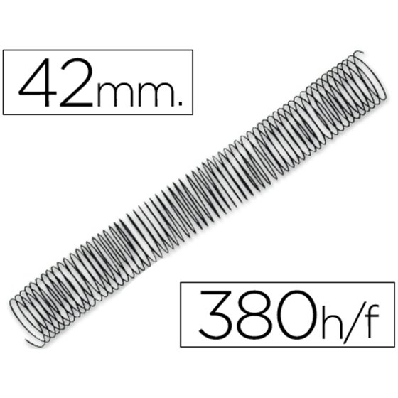 Espiral Metalico Q-Connect 64 5:1 42Mm 1,2Mm Caja De 25 Unidades