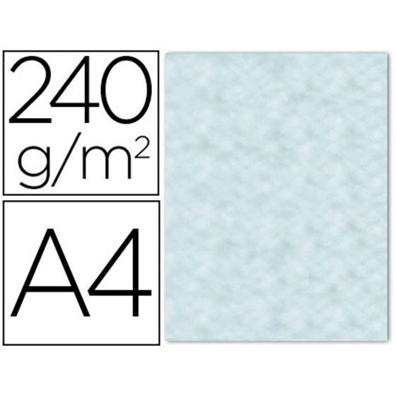 Papel Color Liderpapel Pergamino Con Bordes A4 240Gr Azul Pack De 10 Hojas