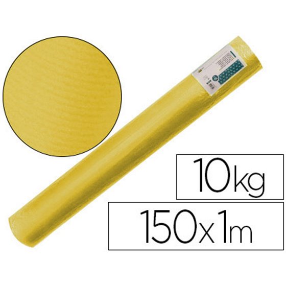 Papel Kraft Verjurado Liderpapel Amarillo Ancho 1 Mt Longitud 150 Mt Gramaje 65 Gr Peso 10 Kg