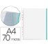 Funda Multitaladro Q-Connect Din A4 70 Mc Pp Cristal Con Borde Verde Bolsa De 10 Unidades