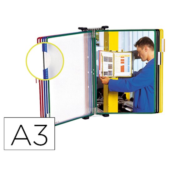 Clasificador De Pared Metal Con 10 Fundas Tama�o A3 Colores Surtidos