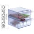 Archicubo Archivo 2000 2 Cajones Organizador Modular Plastico Azul Transparente 190X150X150 Mm