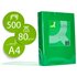 Papel Color Q-Connect Din A4 80Gr Verde Intenso Paquete De 500 Hojas