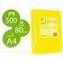 Papel Color Q-Connect Din A4 80Gr Amarillo Intenso Paquete De 500 Hojas