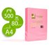 Papel Color Q-Connect Din A4 80Gr Rosa Neon Paquete De 500 Hojas