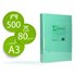 Papel Color Q-Connect Din A3 80Gr Verde Paquete De 500 Hojas