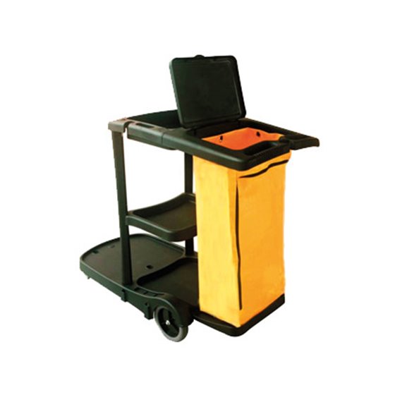 Carro De Limpieza Q-Connect De Polipropileno Con Ruedas 58X24X96 Cms