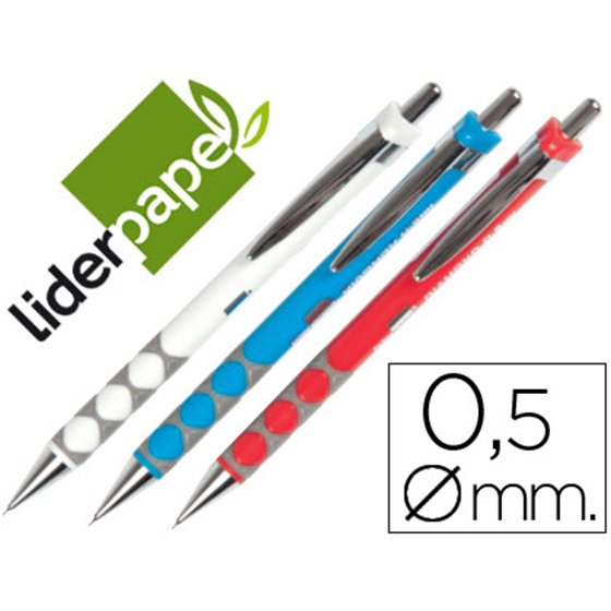 Portaminas Liderpapel Diamond 0,5 Mm Con Goma Y Sujecion Soft Colores Surtidos