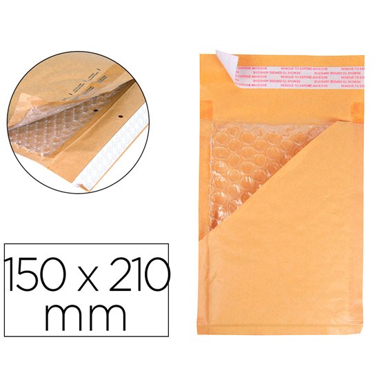 Sobre Burbujas Crema Q-Connect C/0 150 X 210 Mm Caja De 100