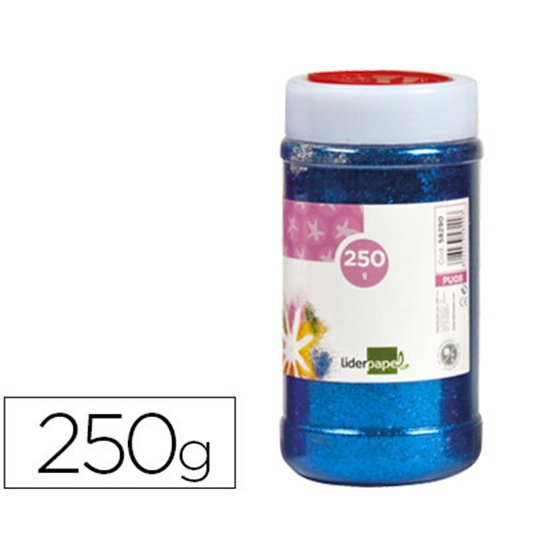 Purpurina Liderpapel Fantasia Color Azul Metalizado Bote De 250 Gr