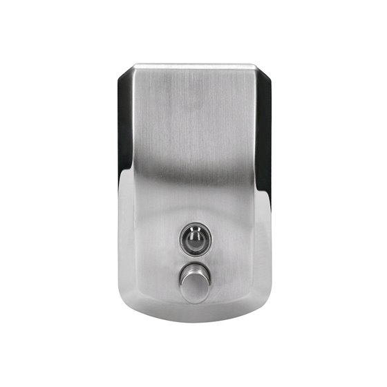 Dispensador Manual Q-Connect De Jabon 800 Ml Acero Inoxidable 115X56X179Mm