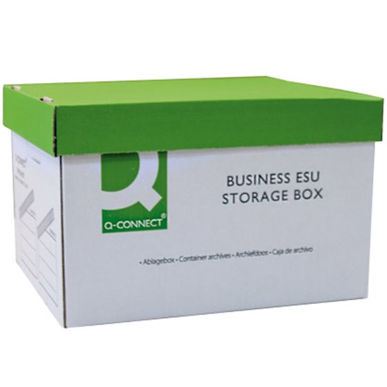 Cajon Q-Connect Carton Para 3 Cajas Archivo Definitivo A4 Lomo 100 Mm Montaje Automaticomedidas Interior 327X387X250Mm