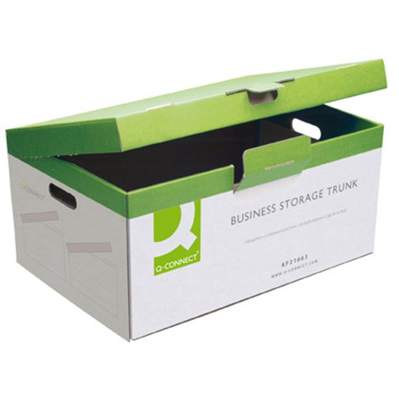 Cajon Q-Connect Carton Para 5 Cajas Archivo Definitivo A4 Lomo De 100 Mm Montaje Manual Medidas Interior 374X540X245Mm