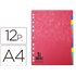 Separador Q-Connect Cartulina Brillo Juego De 12 Separadores Din A4 Multitaladro