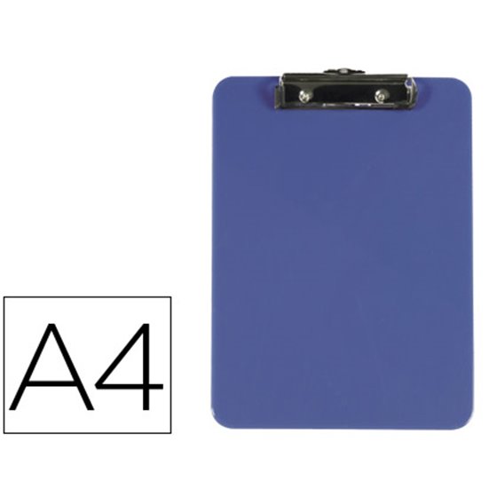 Portanotas Q-Connect Plastico Din A4 Azul 3 Mm