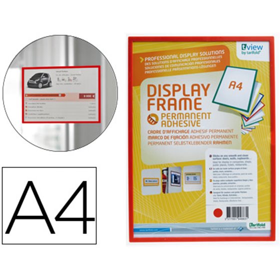 Funda Para Colgar Tarifold Din A4 Adhesiva Rojo