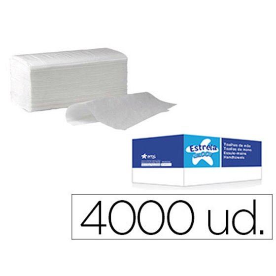 Toalla De Papel Secamanos Amoos Engarzada 2 Capas 21X22 Cm Caja De 4000 Unidades