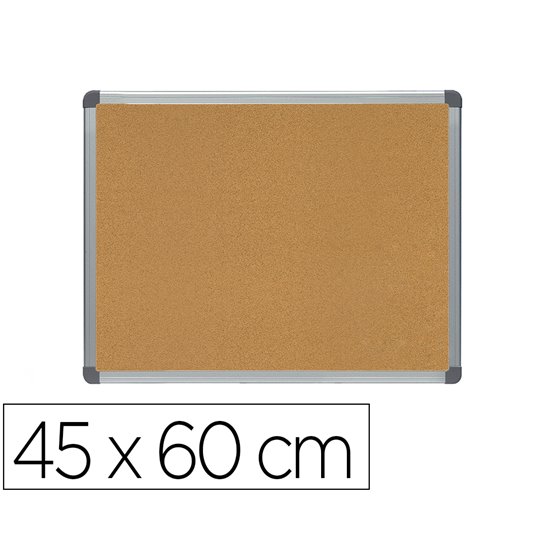 Pizarra Corcho Rocada Marco Aluminio Con Cantoneras 45X60 Cm