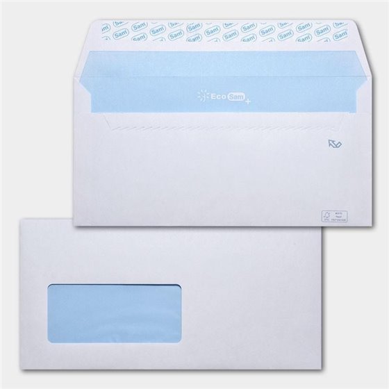 Sobre SAM Blanco Americano Autoadhesivo Ventana Izquierda 110 x 220 cm. und.