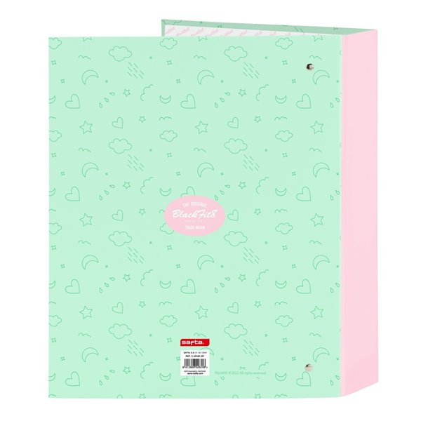 Carpeta Folio 4 Anillas 35Mm Lomo Ancho Blackfit8 "Moon" 27 x 33 x 6 cm.