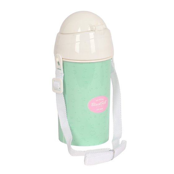 Botella 500Ml Apertura Automatica Con Pajita Blackfit8 "Moon" 7,3 x 19,5 x 7,3 cm.