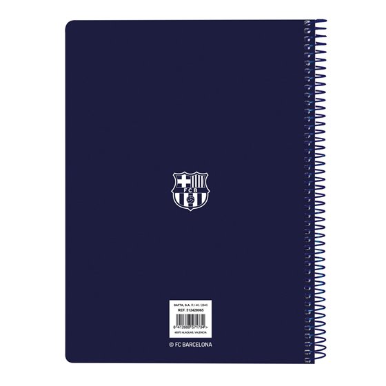 Libreta Cuarto 80 H. Tapas Duras F.C.Barcelona 15,5 x 22 x 1 cm.