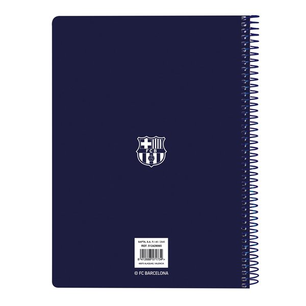 Libreta Cuarto 80 H. Tapas Duras F.C.Barcelona 15,5 x 22 x 1 cm.