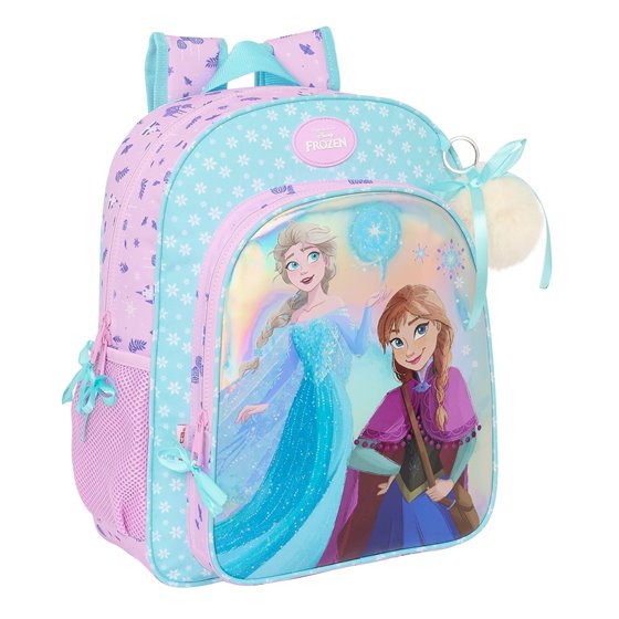 Mochila Junior Adaptable A Carro Frozen "Cool Days" 32 x 38 x 12 cm.