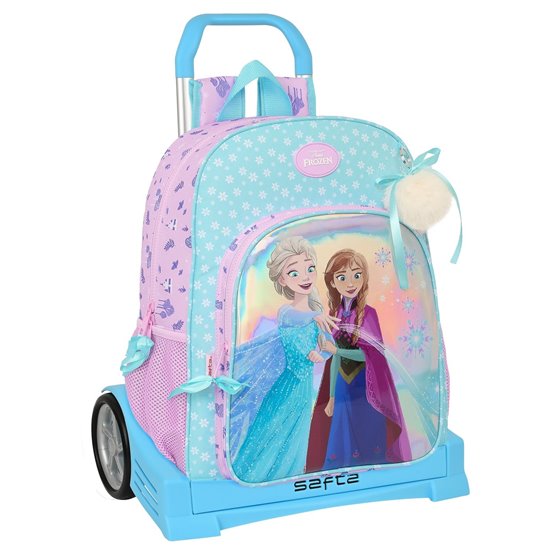 Mochila Con Carro  Evolution Frozen "Cool Days" 33 x 42 x 14 cm.