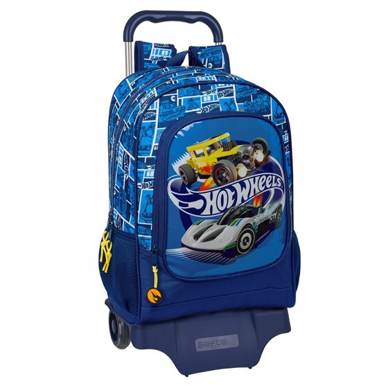 Mochila Con Carro Hot Wheels "Sonny" 32 x 42 x 14 cm.