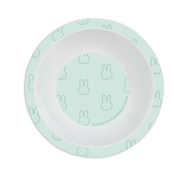 Set De Platos, Cubiertos Y Vaso Miffy "Menta" 26 x 26 x 9 cm.