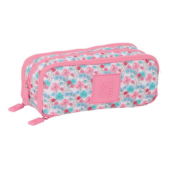 Portatodo Triple Desplegable Recicladoe Moos "Flores" 21 x 8 x 8 cm.