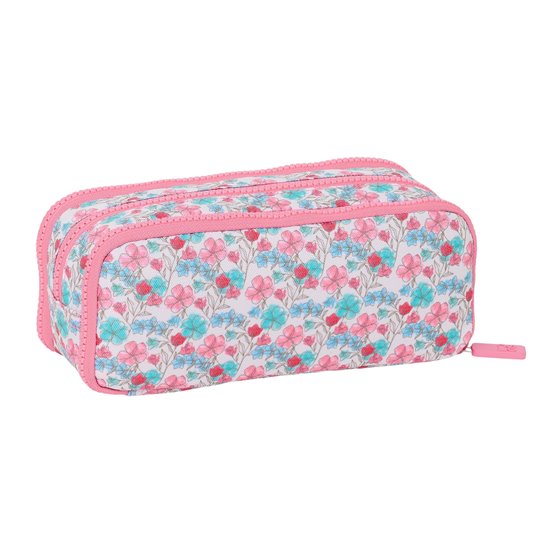 Portatodo Triple Desplegable Recicladoe Moos "Flores" 21 x 8 x 8 cm.