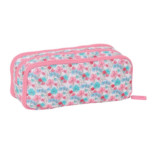 Portatodo Triple Desplegable Recicladoe Moos "Flores" 21 x 8 x 8 cm.