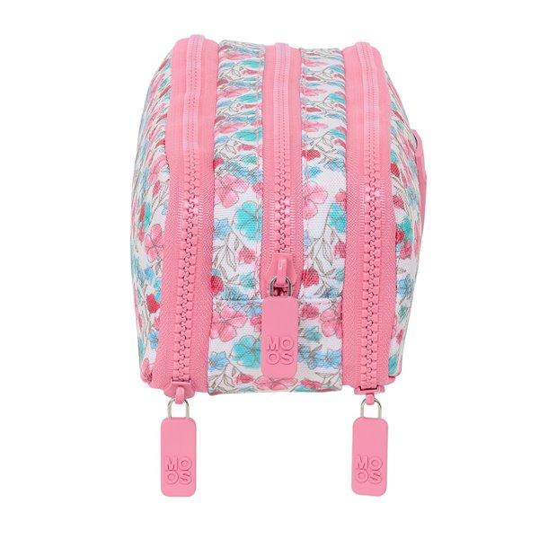 Portatodo Triple Desplegable Recicladoe Moos "Flores" 21 x 8 x 8 cm.
