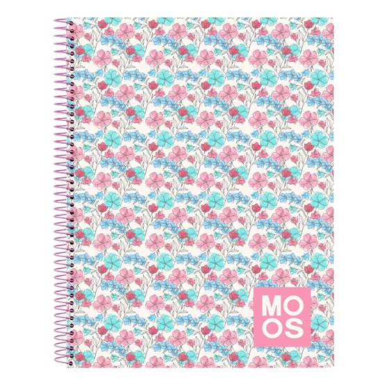 Bloc A4 Microperforado 120 Hojas H Moos "Flores" 21 x 29,7 x 1 cm.