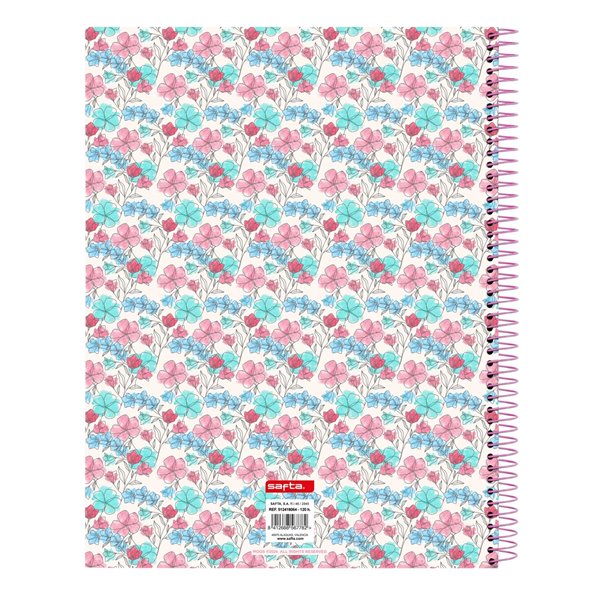 Bloc A4 Microperforado 120 Hojas H Moos "Flores" 21 x 29,7 x 1 cm.