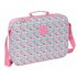 Cartera Extraescolares Reciclado Moos "Flores" 38 x 28 x 6 cm.