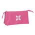 Portatodo Triple Munich Basicos "Fucsia" 22 x 12 x 3 cm.