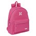Mochila Munich Basicos "Fucsia" 33 x 42 x 15 cm.