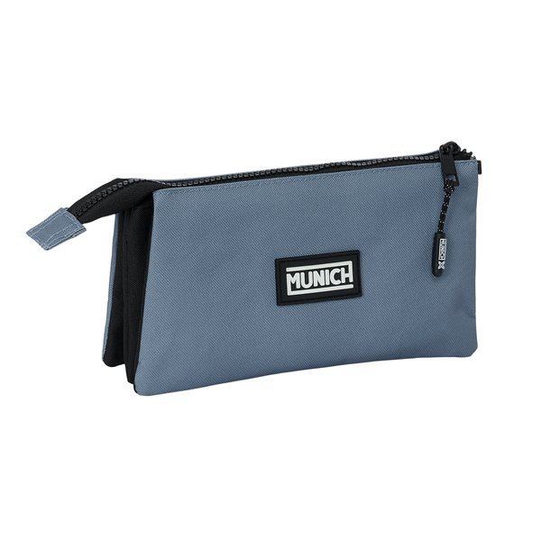 Portatodo Triple Munich Basicos "Gris" 22 x 12 x 3 cm.