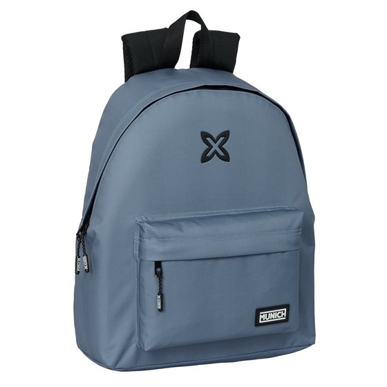 Mochila Munich Basicos "Gris" 33 x 42 x 15 cm.