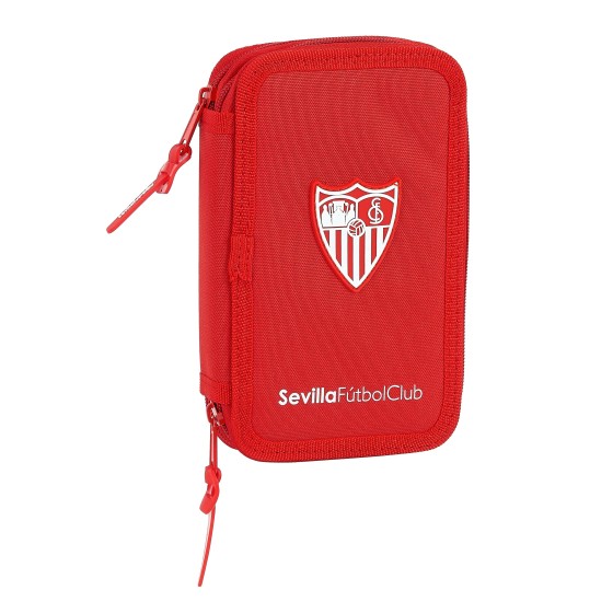 Estuche Escolar SEVILLA FC Doble 28 Piezas 12,5 x 19,5 x 4 cm.