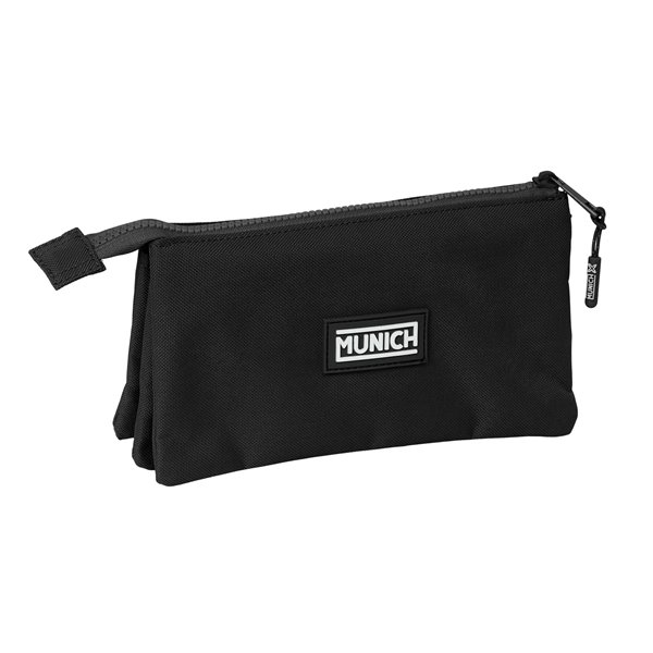 Portatodo Triple Munich Basicos "Negro" 22 x 12 x 3 cm.