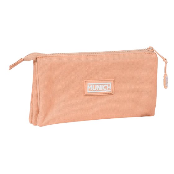 Portatodo Triple Munich Basicos "Peach" 22 x 12 x 3 cm.