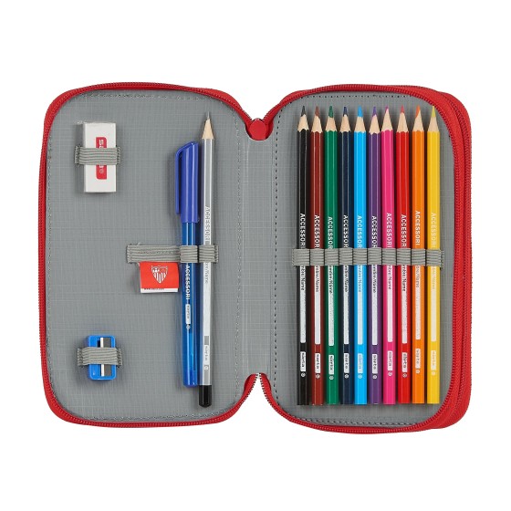 Estuche Escolar SEVILLA FC Doble 28 Piezas 12,5 x 19,5 x 4 cm.