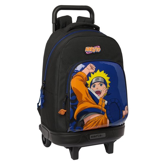 Mochila Con Ruedas Compact Extraible Naruto "Ninja" 33 x 45 x 22 cm.