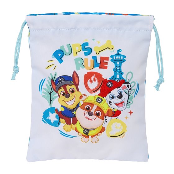 Saquito Merienda Paw Patrol "Pups Rule" 20 x 25 cm.